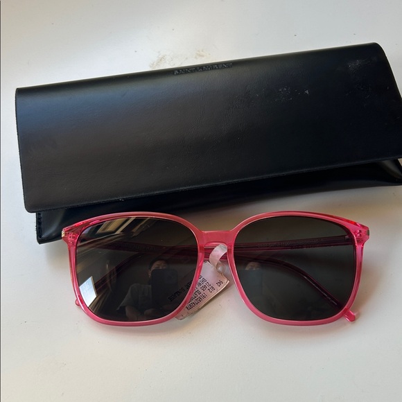 Saint Laurent Pink Sunglasses with Black Case main image 6